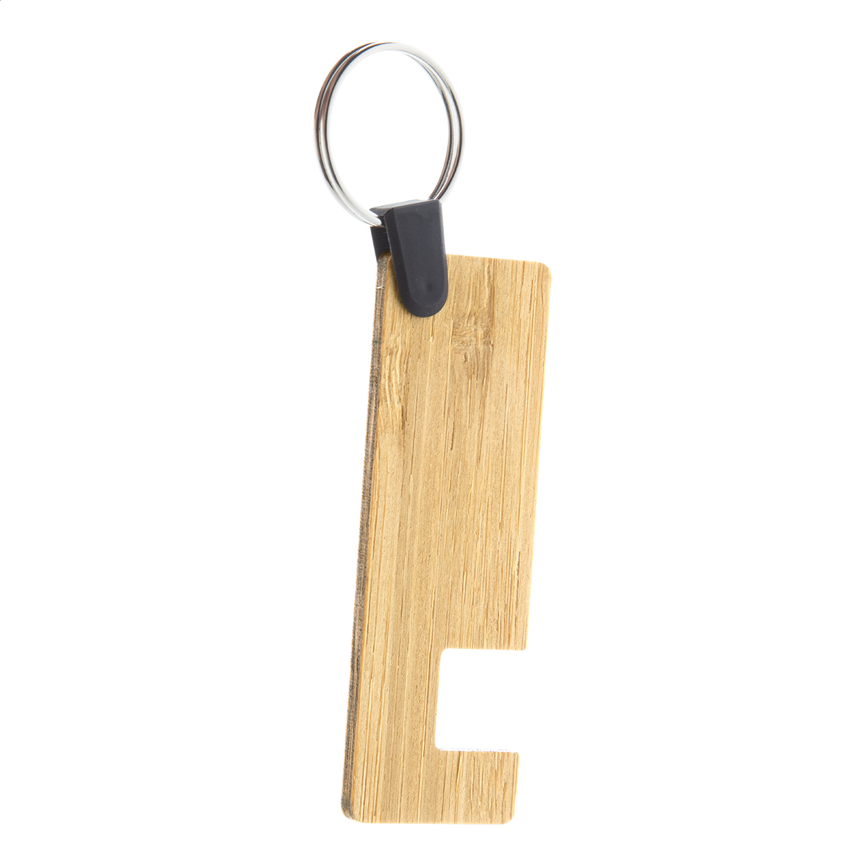 Porte-clés support téléphone Rufa personnalisé en contreplaqué de bambou imprimé avec logo