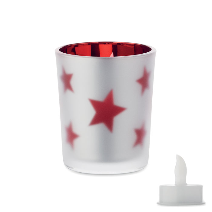 LED theelichtkaars in glazen pot - Idegem