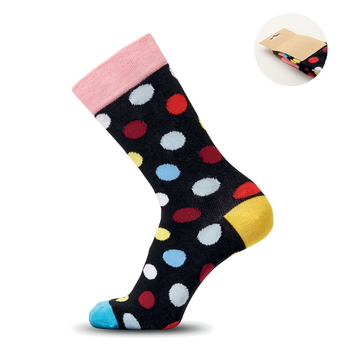 Socken mit einem lustigen Muster