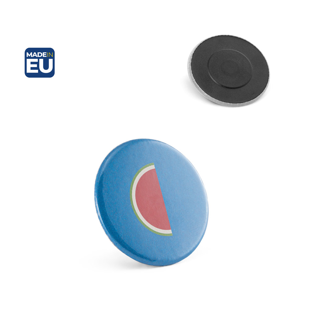 Badge Button P'IN 5 à fermoir magnétique personnalisé, ø38 mm