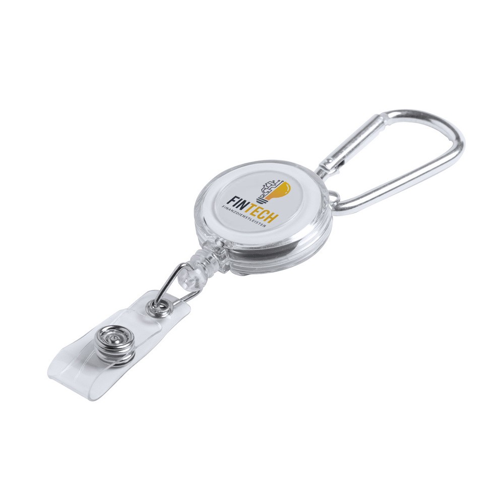 Porte-badge personnalisé rétractable avec clip – Marley imprimé avec logo
