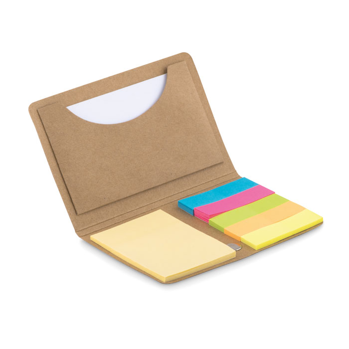 Porte-cartes en papier kraft avec notes autocollantes et marque-pages - Lanildut