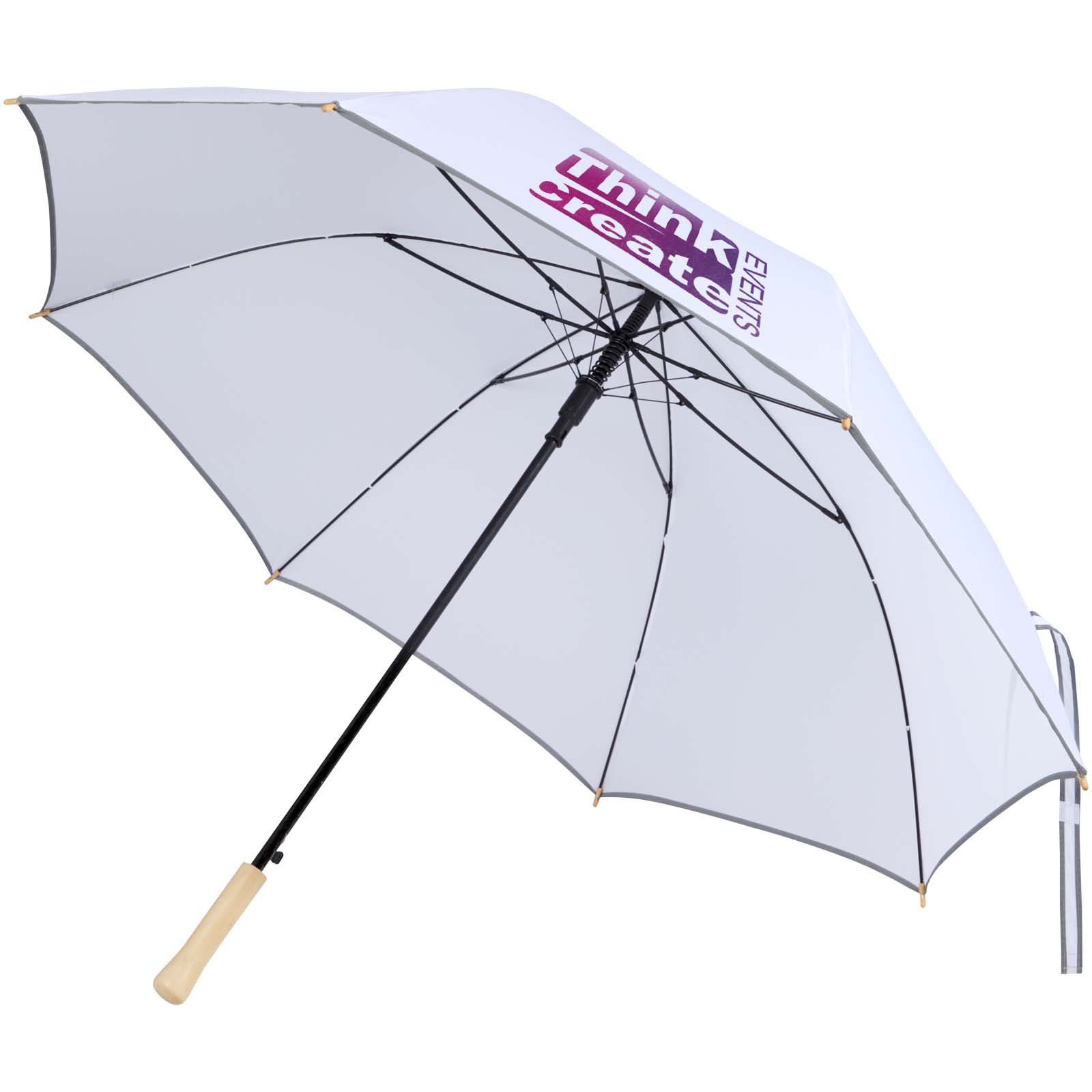 Parapluie tempête Norman 30" personnalisé en RPET, ouverture auto