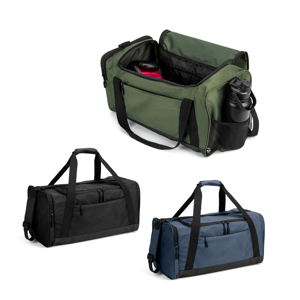 FARO. Sporttas van gerecycled polyester met hoge dichtheid van 600D bedrukken met logo