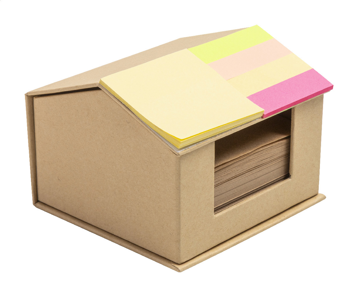 Hutnot notitiedispenser bedrukken met logo