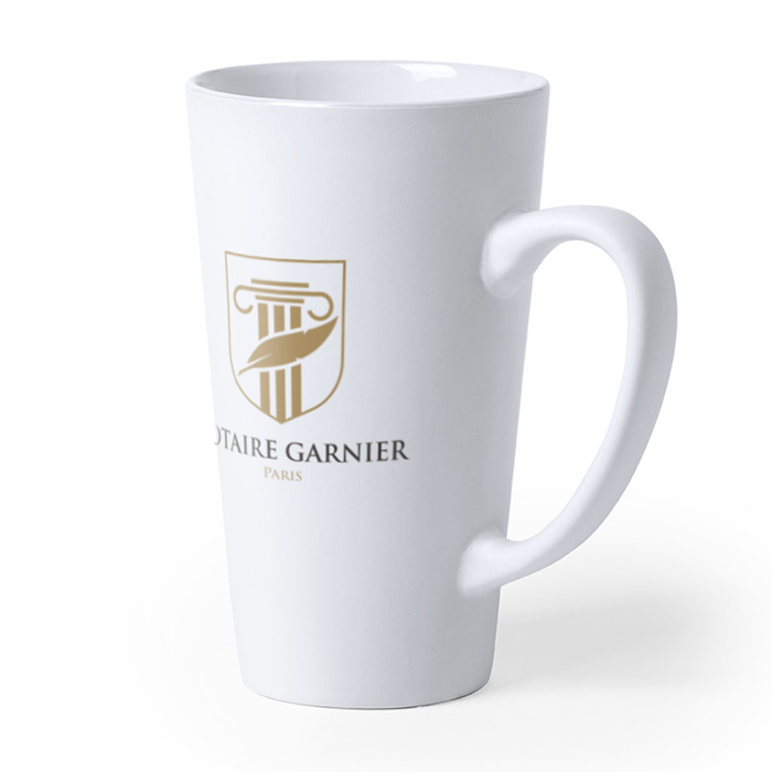 Grand mug blanc personnalisé en céramique 480 ml - Vicky