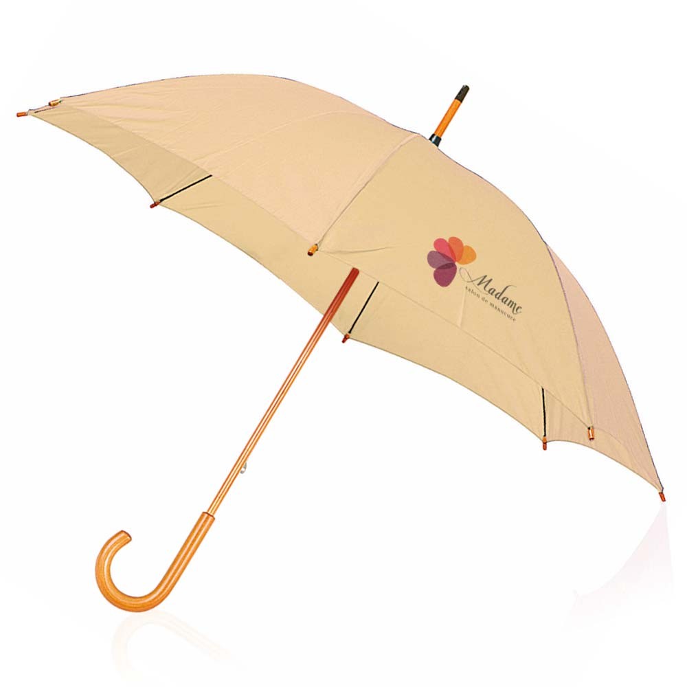 Regenschirm bedrucken mit Holzgriff 105 cm - Honshu