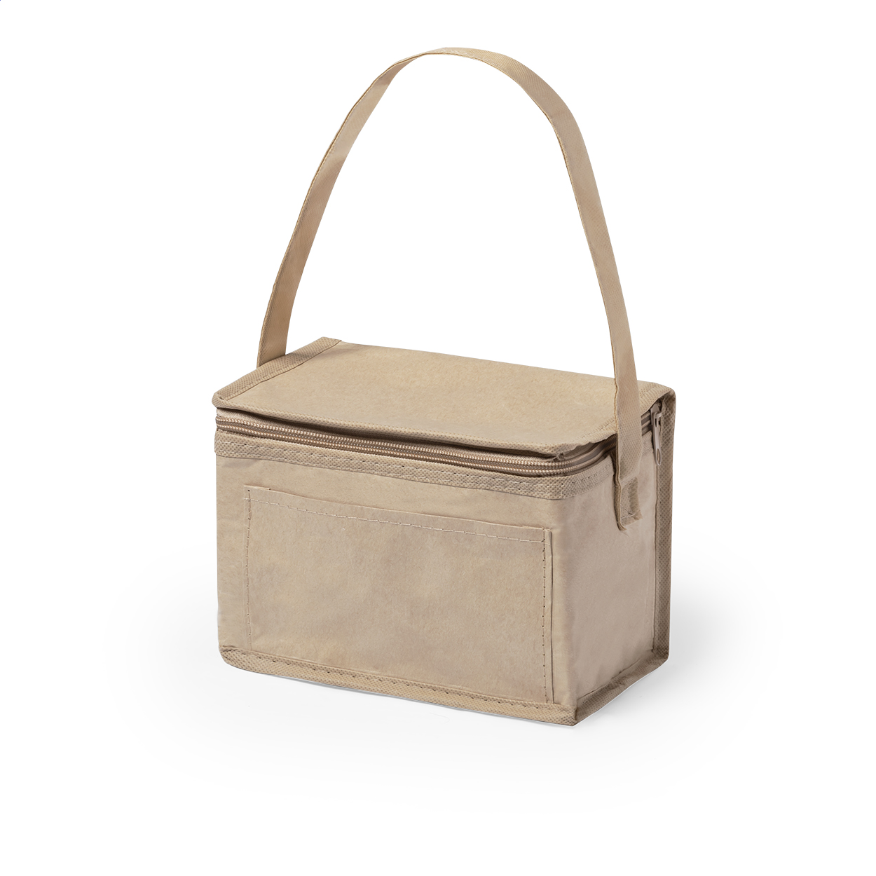 Sac isotherme Davis personnalisé en papier recyclé laminé, 6 canettes imprimé avec logo