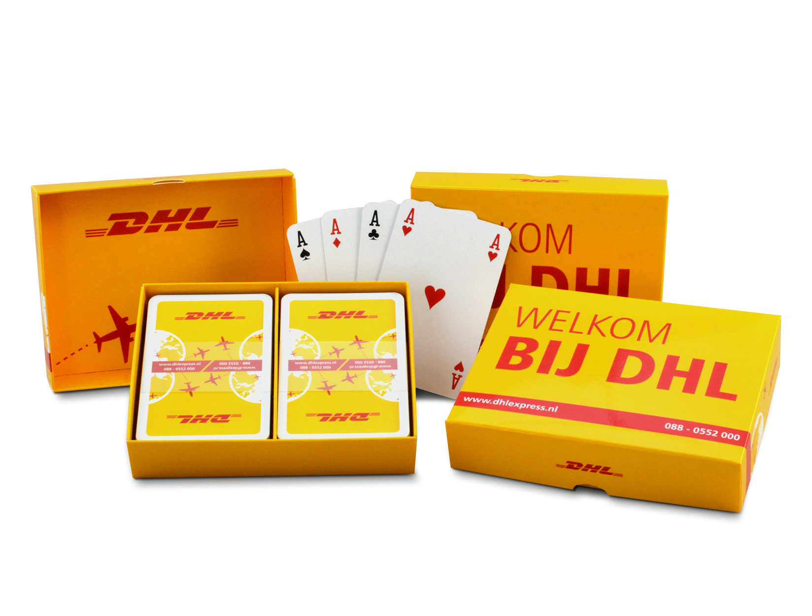 2 jeux de cartes dans une boîte plastifiée personnalisable - JCA08 - Zaprinta Belgique