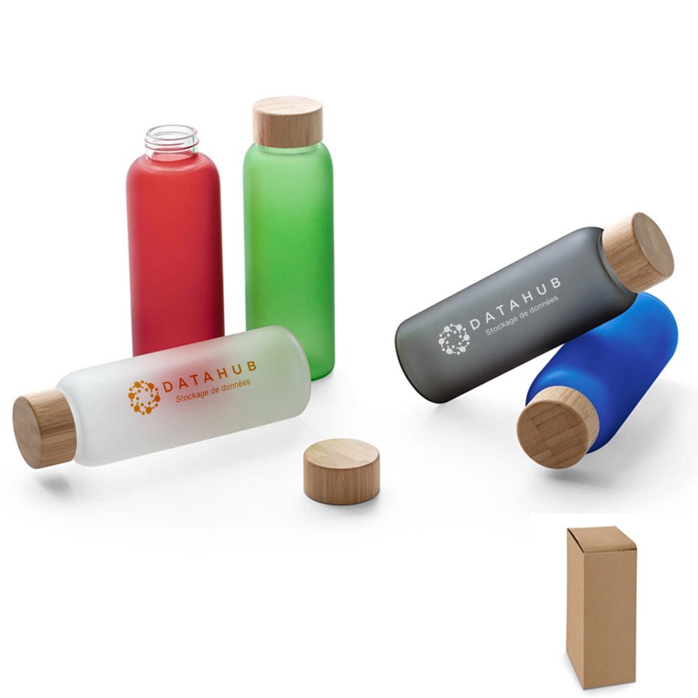 Mattglas-Bambusflasche - Ebbs