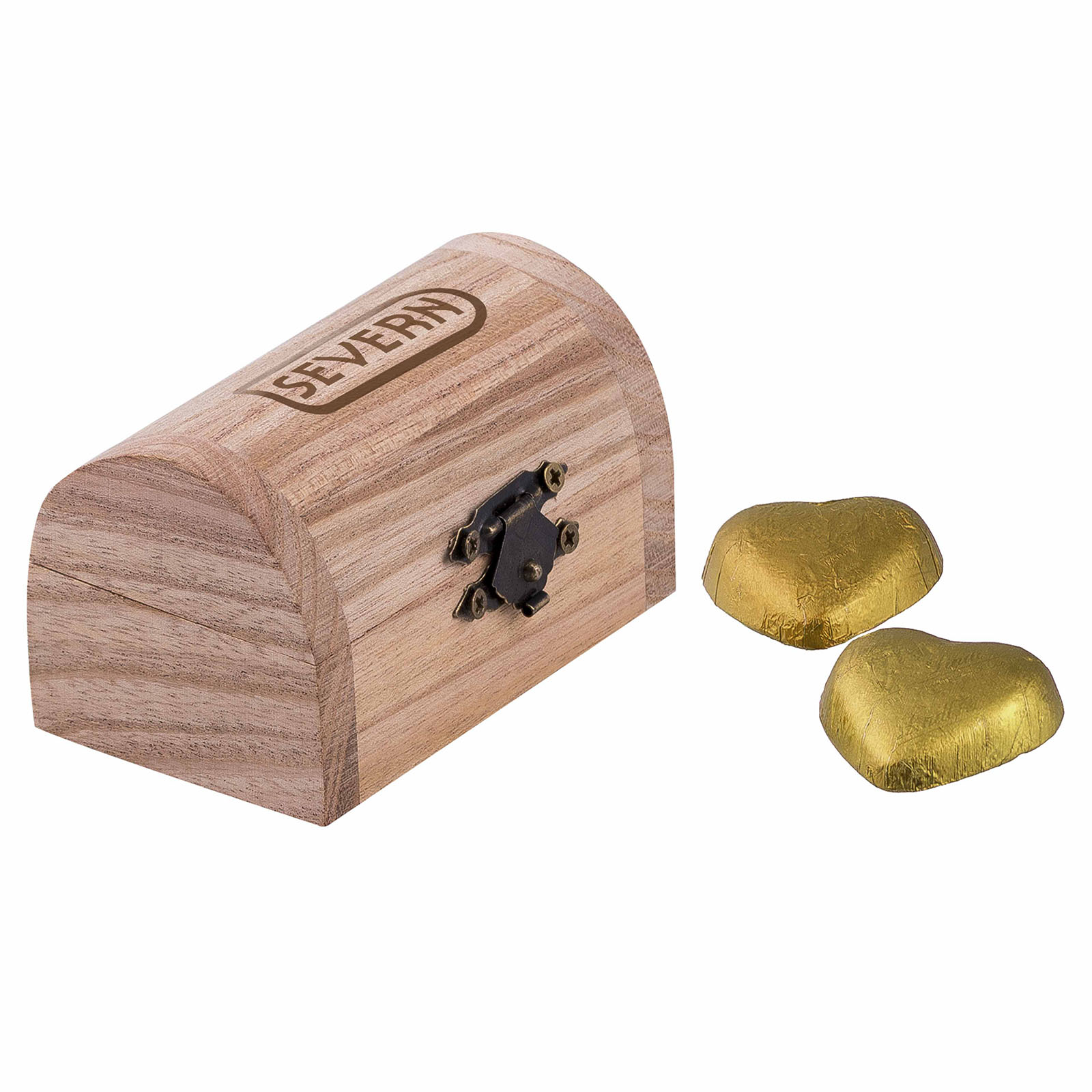 Schatkist met 4 Chocoladeharten - Harelbeke