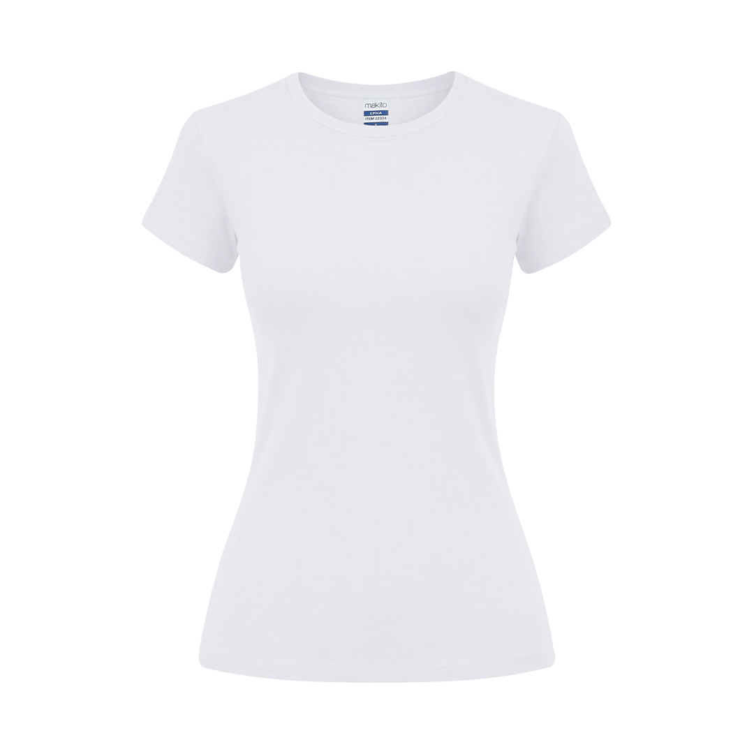 T-shirt Féminine Blanche Épique - Cernoy-en-Berry imprimé avec logo