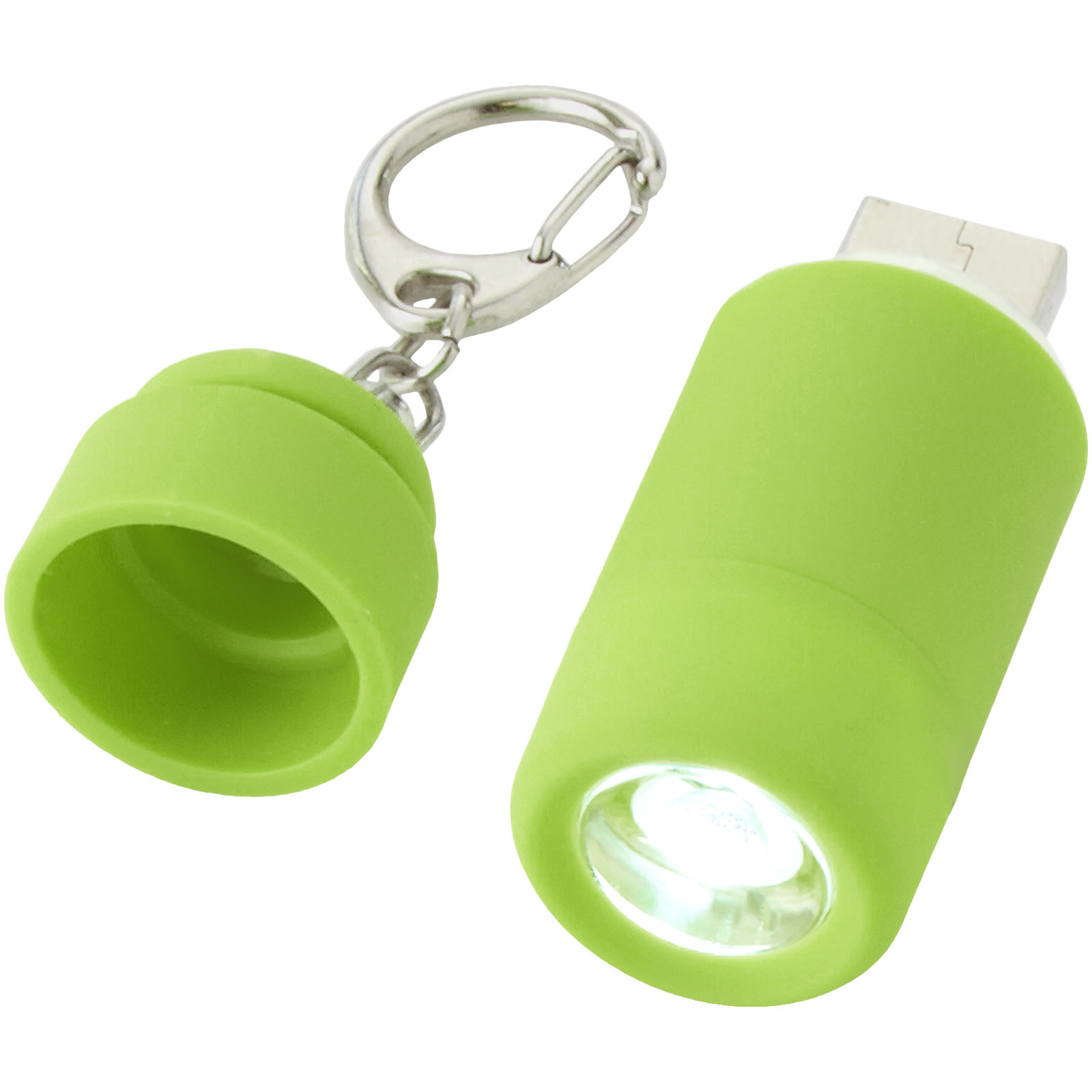 Torche porte-clés LED rechargeable par USB - Chantilly - Zaprinta Belgique