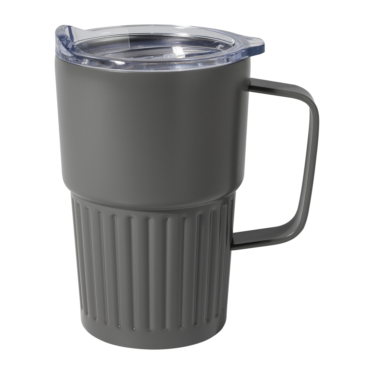 Mug isotherme Streaky Grab personnalisé en inox recyclé, 470 ml