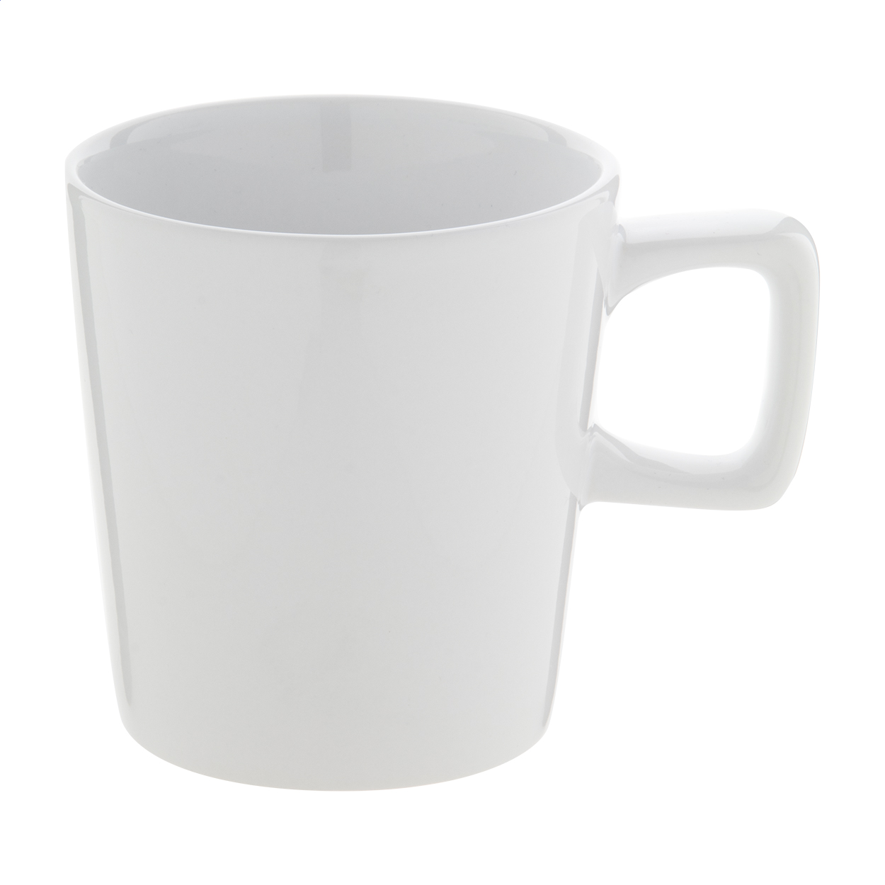 Angulus Keramiktasse mit rechteckigem Henkel, 280 ml, mit Logo bedrucken mit Logo