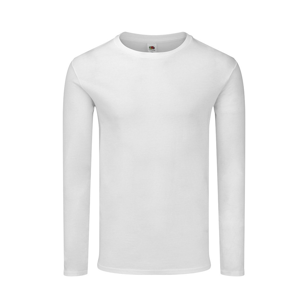T-shirt blanc à manches longues iconique pour adultes de Fruit Of The Loom - Zaprinta Belgique