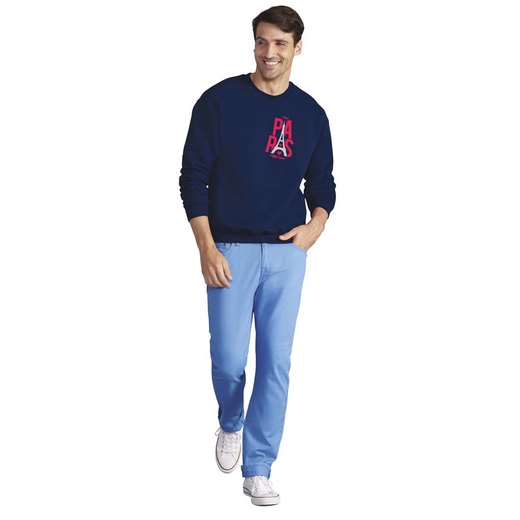 Sweat-shirt pour homme col rond coupe ample 50% coton 325 g/m² - Amaury