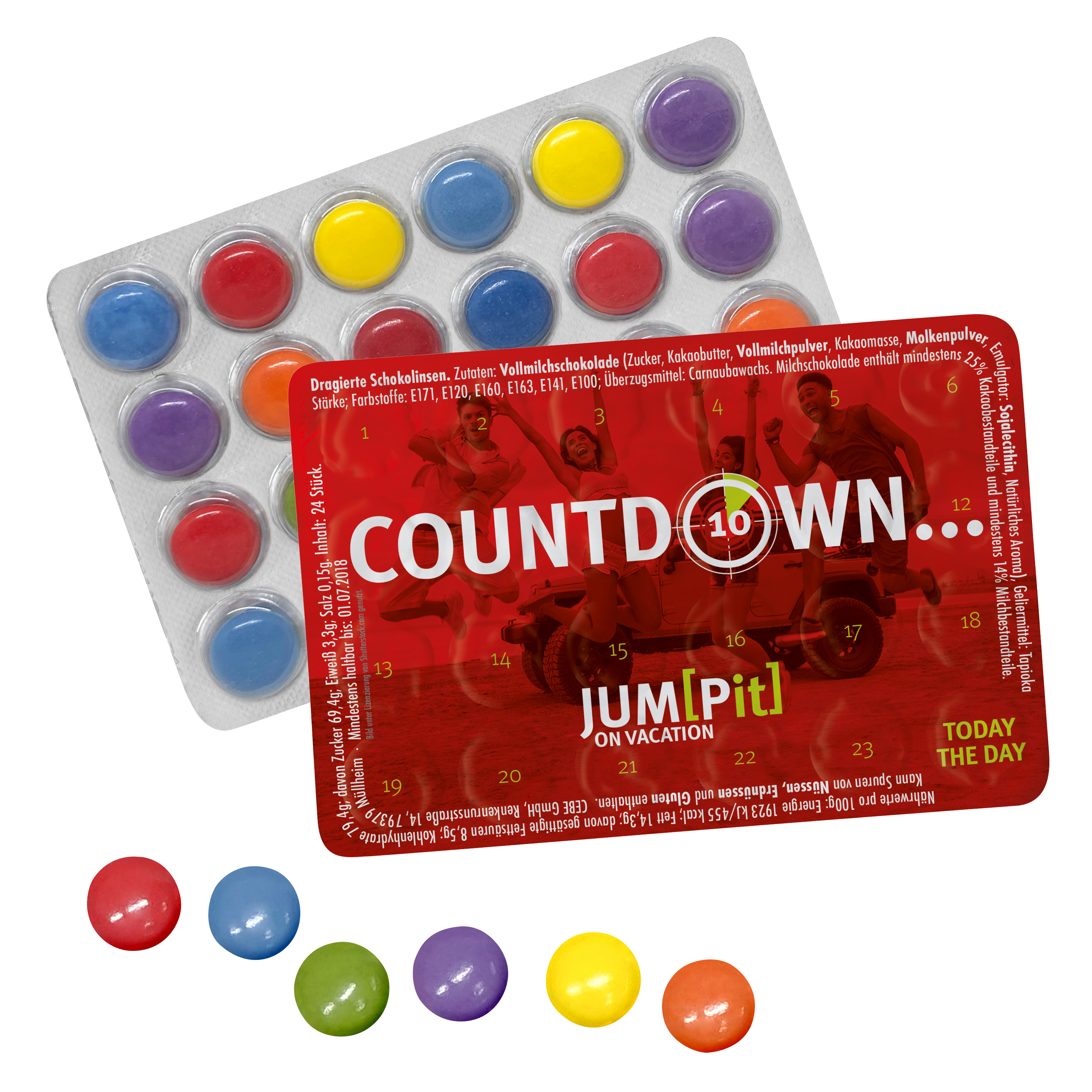 Werelds Kleinste Chocolade Kalender - Lint bedrukken met logo