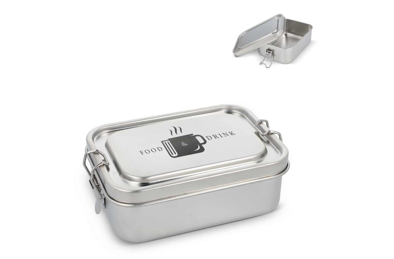 Roestvrij stalen lunchbox bedrukken met logo