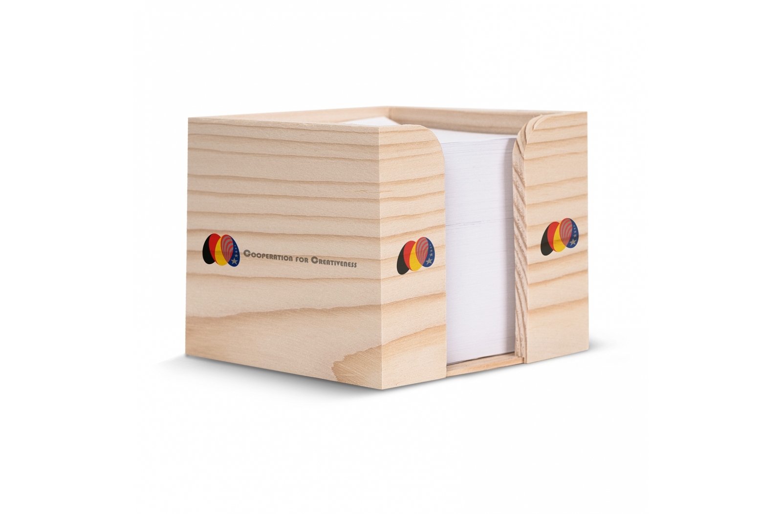 Boite cube papier bois, avec papier recyclé 10x10x8.5cm