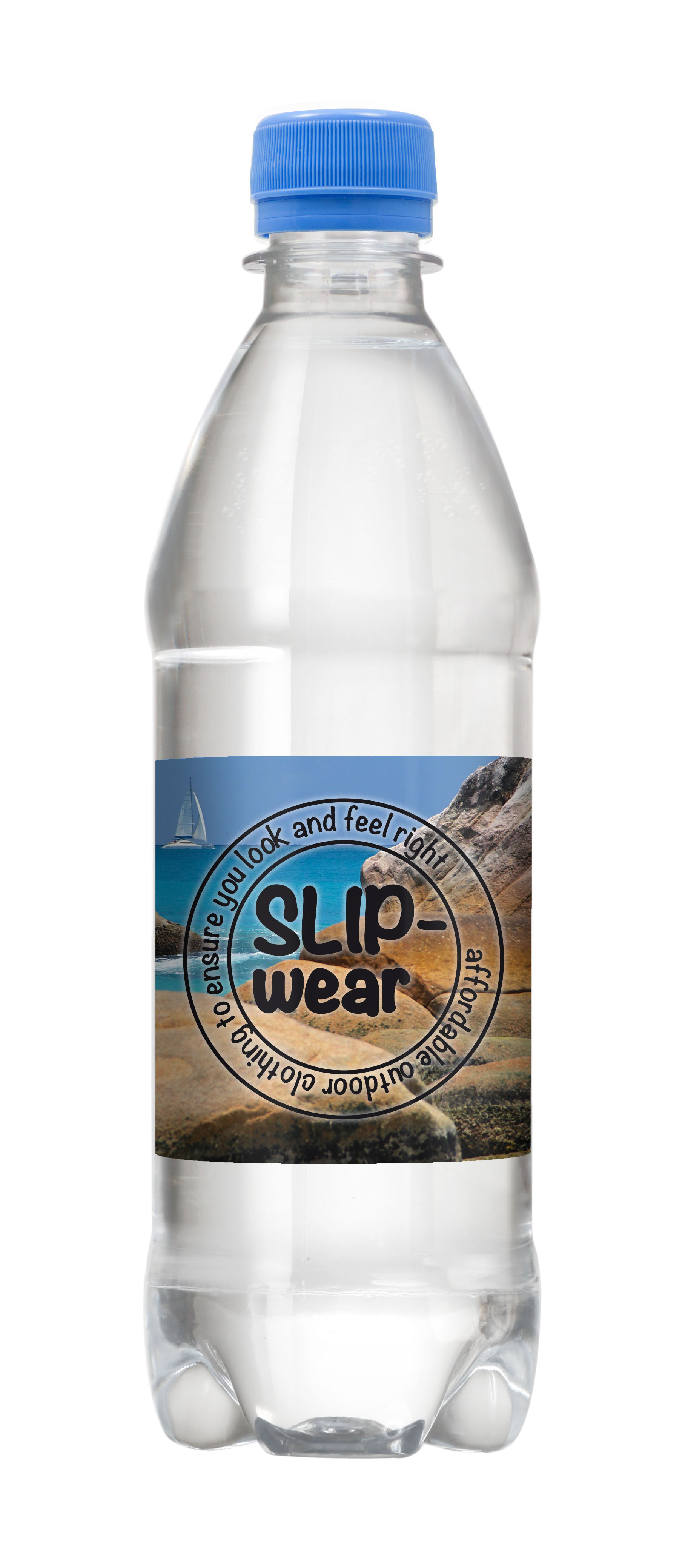 Eau pétillante 500 ml avec bouchon à vis - imprimé avec logo