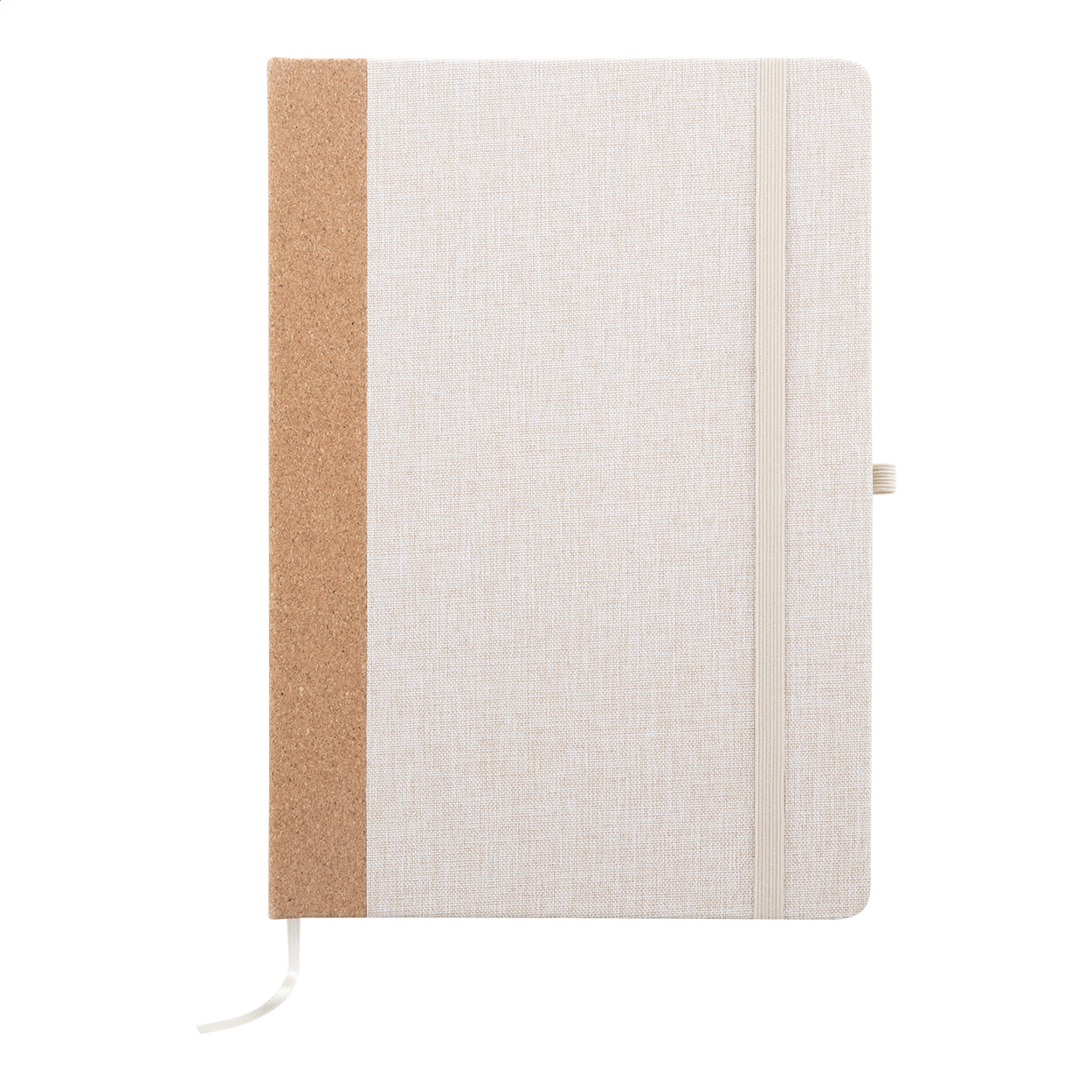 Carnet A5 Coppet personnalisé, couverture RPET et dos en liège naturel