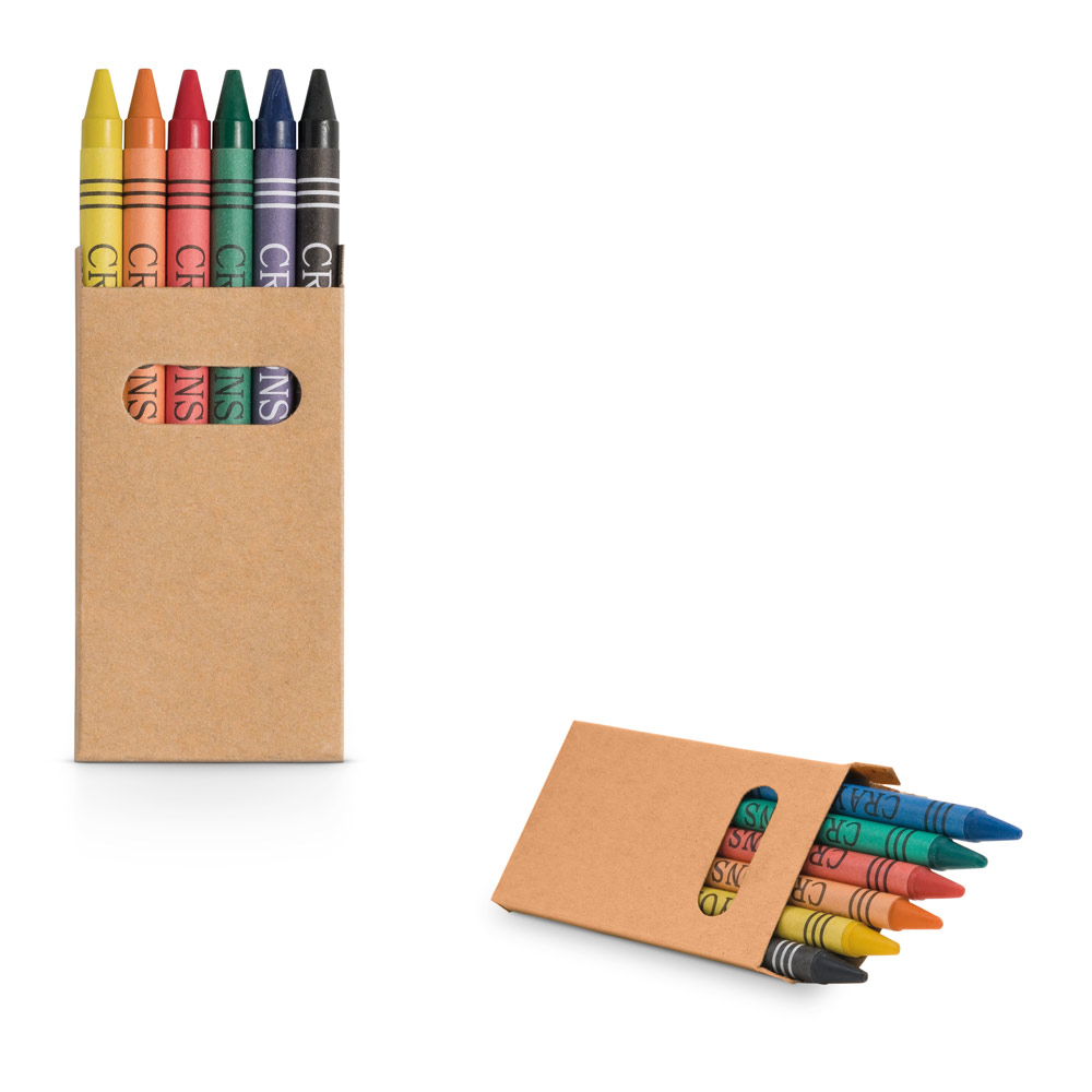 Boîte en Papier Kraft avec 6 Crayons -  - Zaprinta Belgique