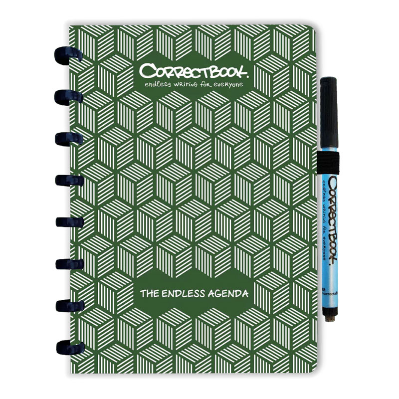 Agenda Correctbook vert personnalisé - C05