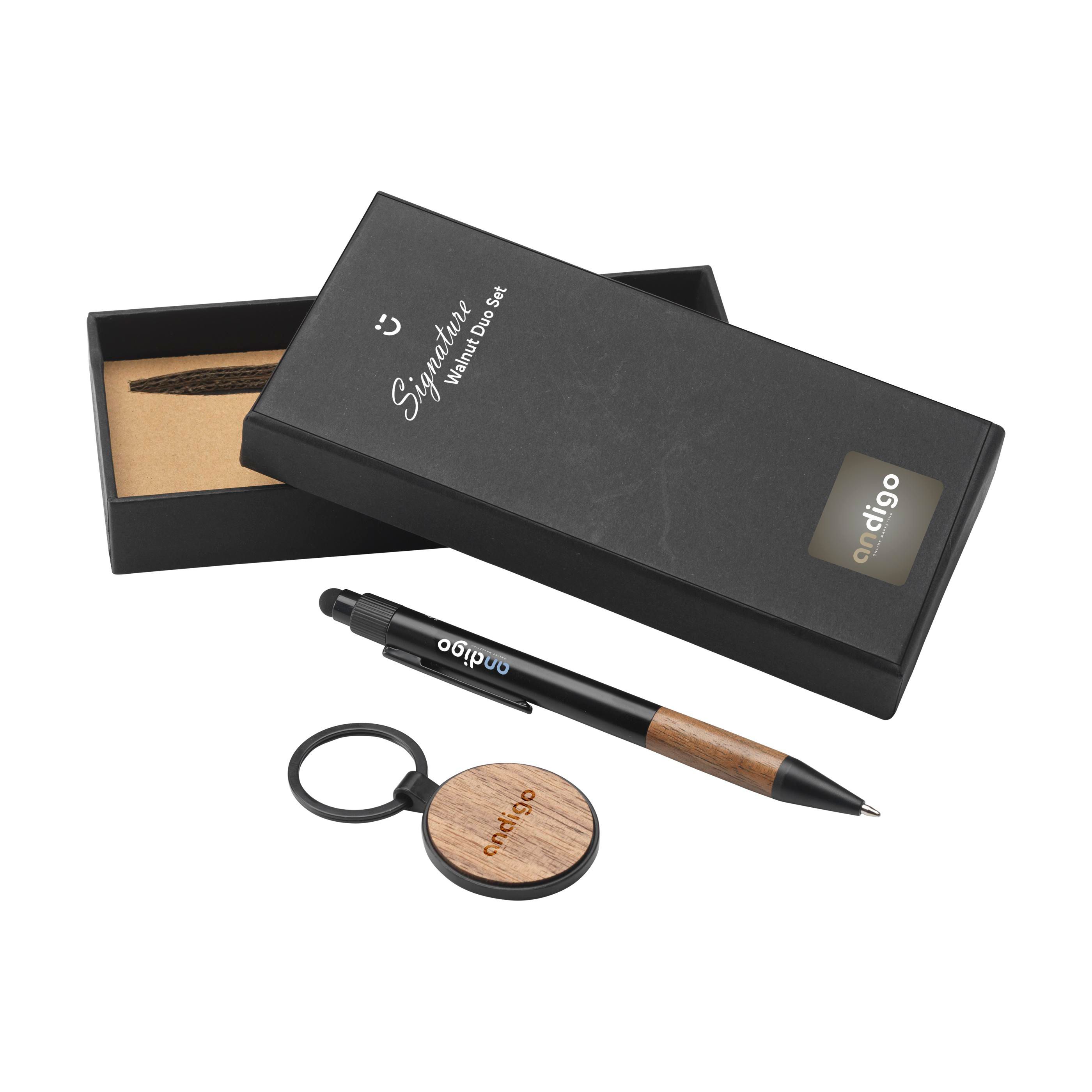 Edles Walnuss-Duo-Set - Todtnau bedrucken mit Logo