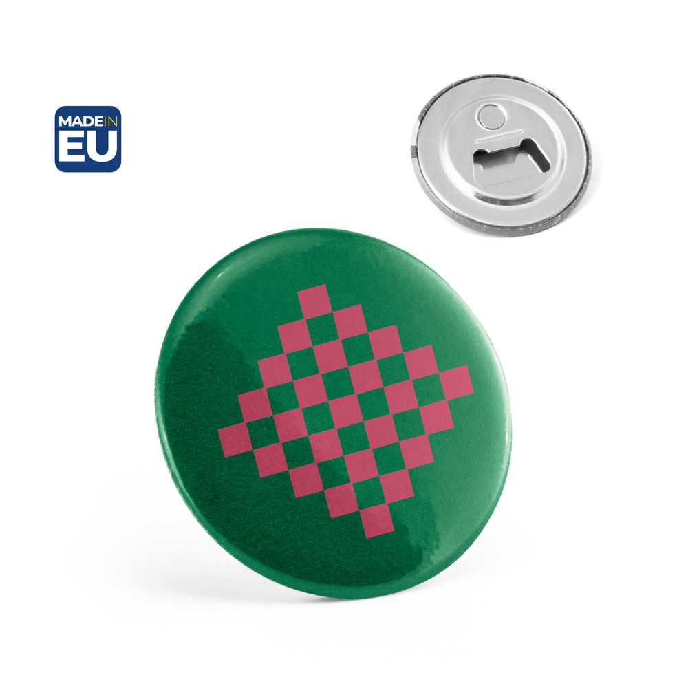 Button P'IN 12. Button P'IN 12. Magnetische button met flesopener