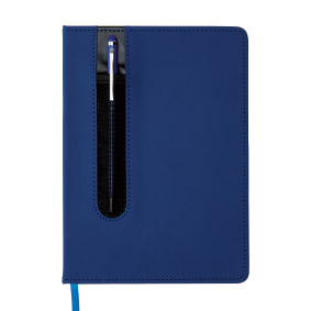 Deluxe A5 notebook with stylus pen, black - Zaprinta Belgique