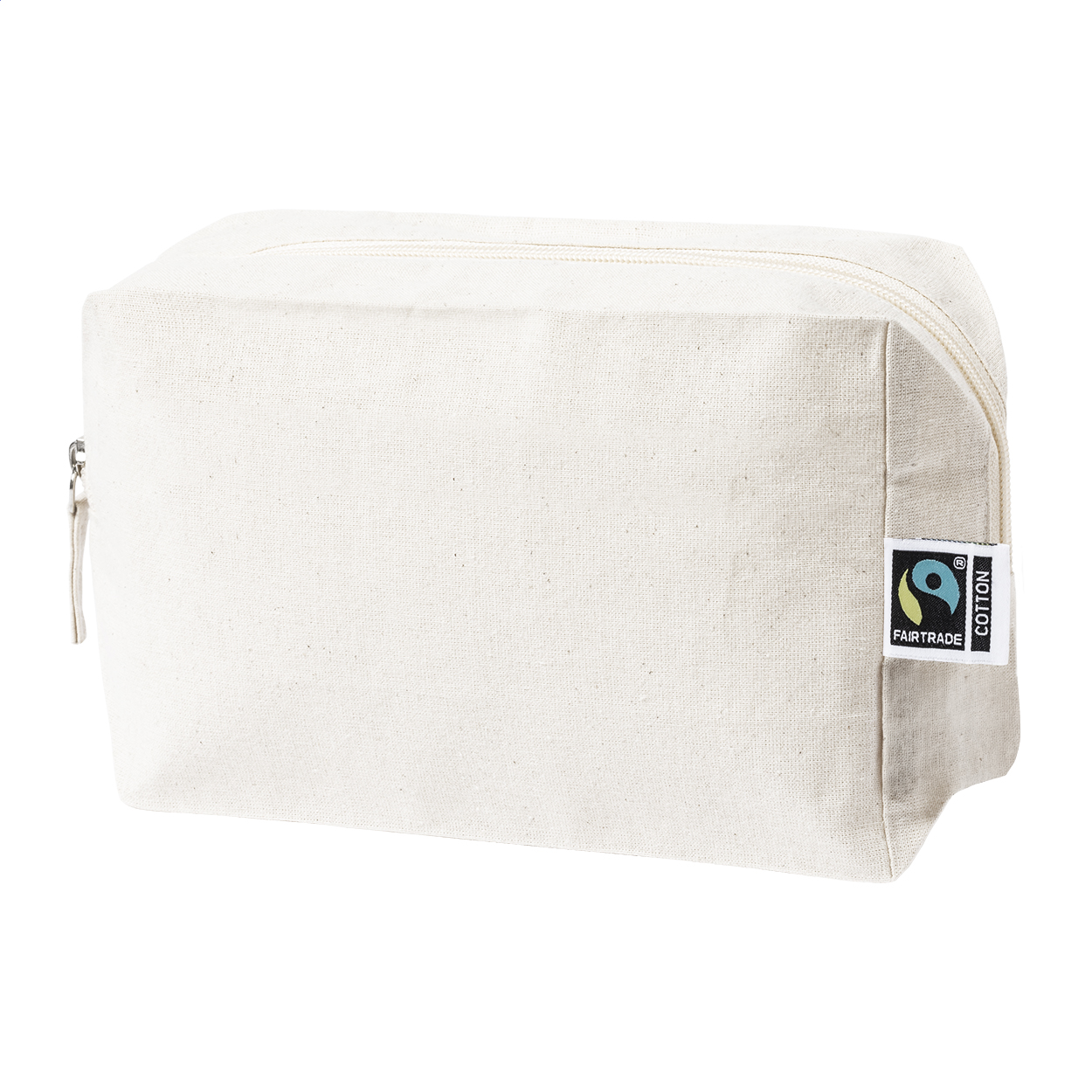 Ferbyss Plus Fairtrade katoenen toilettas 180 g/m² met logo bedrukken met logo
