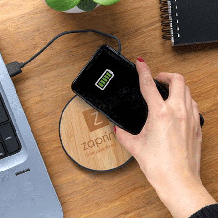 Chargeur sans fil personnalisé écologique Chargeur sans fil personnalisé écologique - Zaprinta Belgique