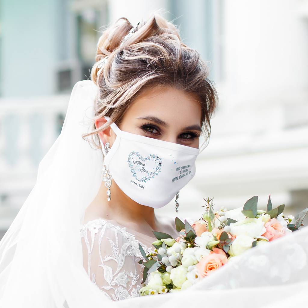 Masque personnalisé mariage - | Zaprinta Belgique